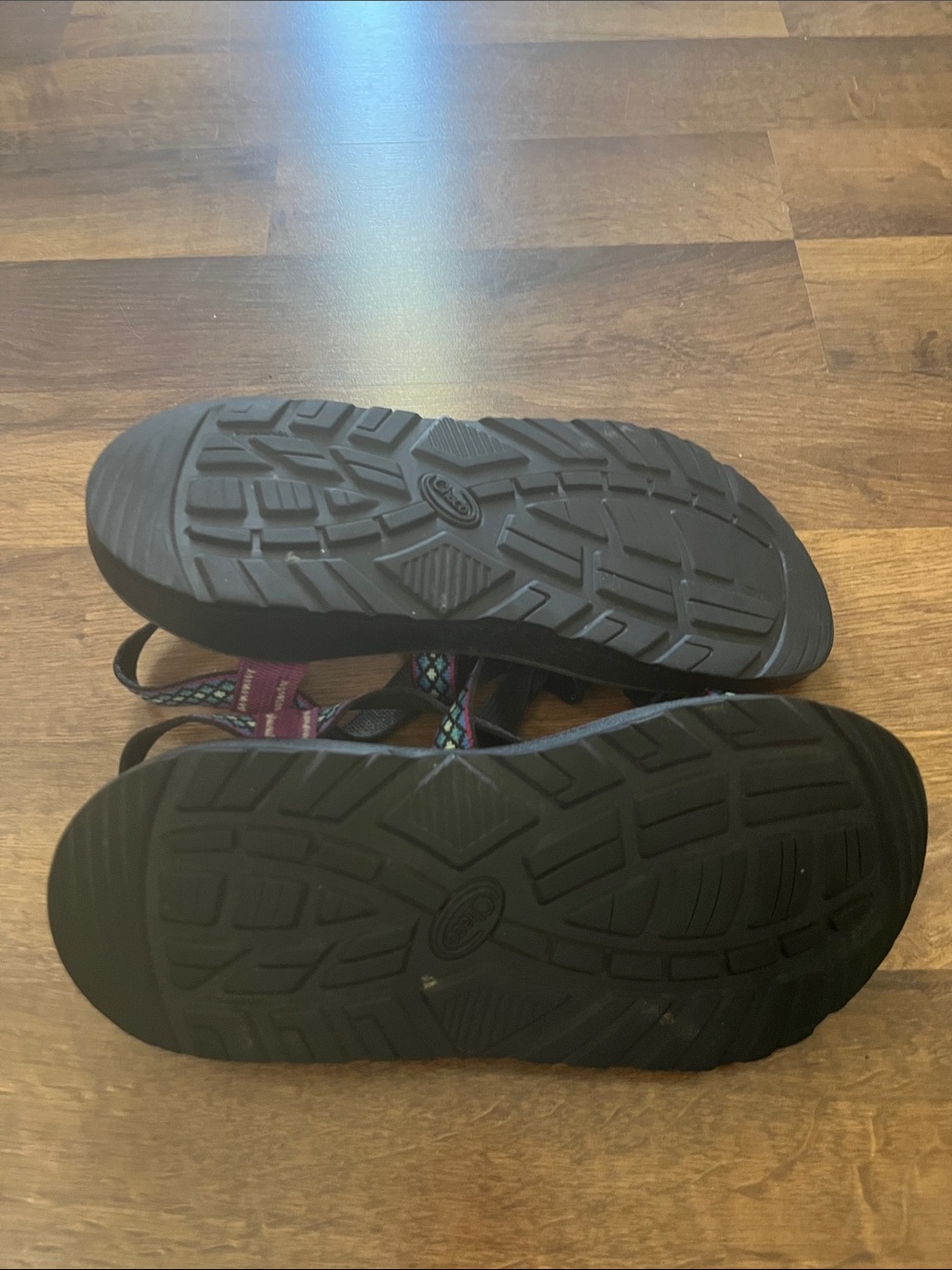 Chaco Sandals Purple Blue White Straps Women’s Size 11.5 Men’s 10 - Picture 6 of 7